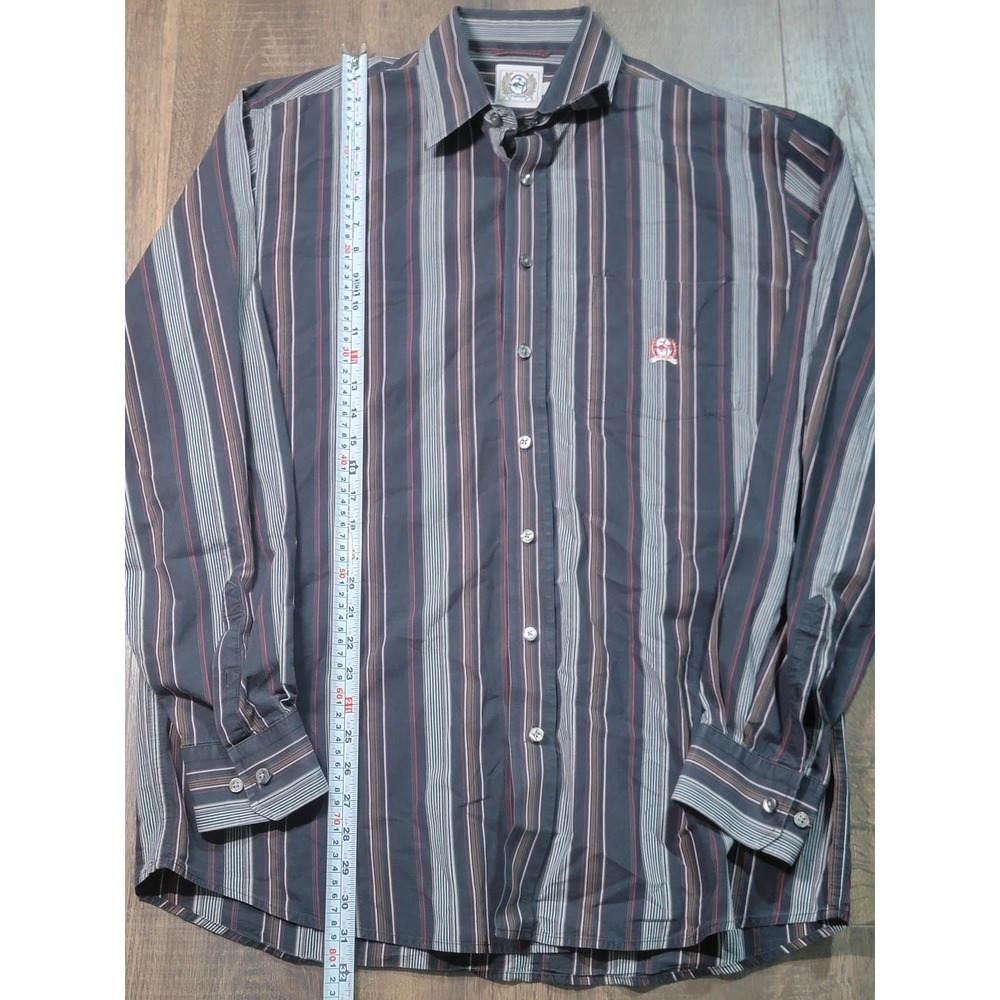 Cinch Mens XL Long Sleeve Striped Western Button Down Shirt Navy MT10922001